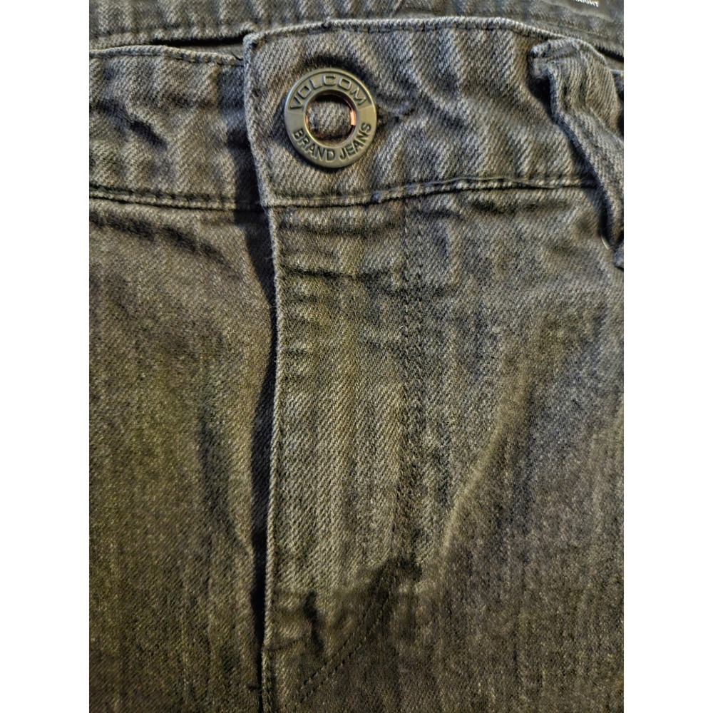 Volcom Solver Jeans Modern Fit Denim Men's Size 36 X 29 Black Straight (37x29)** - Picture 14 of 15
